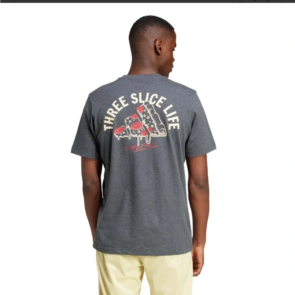 NWT Adidas Mens Pizza Graphic Tee